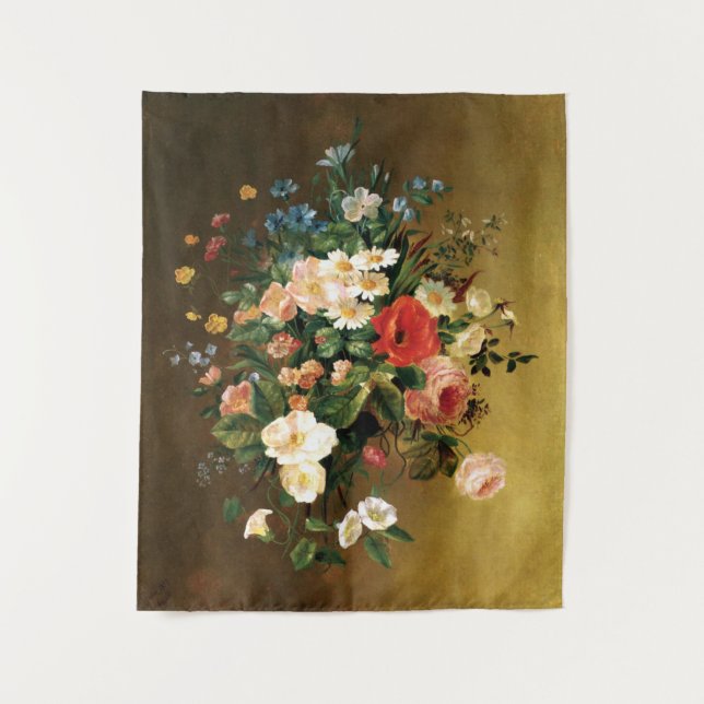 Renoir - Bouquet der Blume, 1858 Gemälde Wandteppich (Vorderseite)