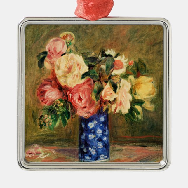 Renoir - Bouquet der Rose Ornament Aus Metall (Vorne)