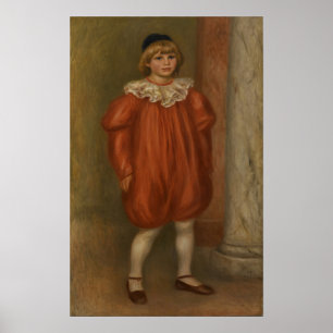 Renoir - Claude im Clownskostüm Poster