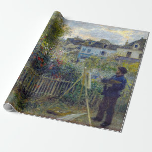 Renoir - Claude Monet beim Malen in seinem Garten Geschenkpapier