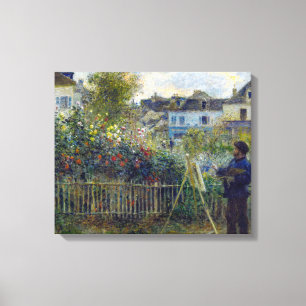 Renoir - Claude Monet beim Malen in seinem Garten Leinwanddruck
