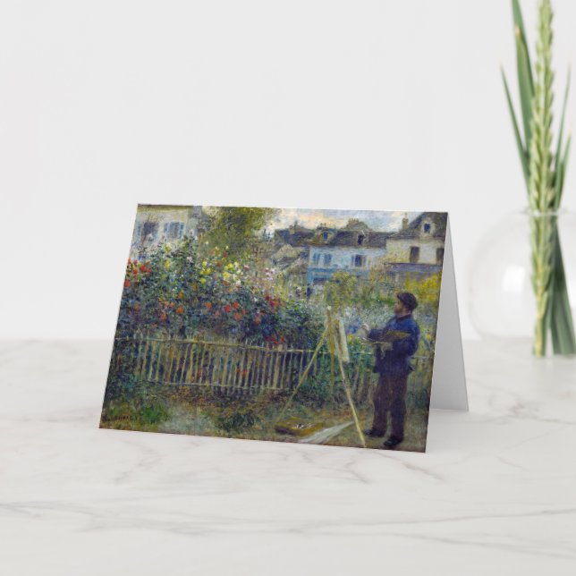 Renoir - Claude Monet Malerei in seinem Garten Karte (Vorderseite)