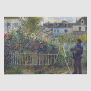 Renoir - Claude Monet Malerei in seinem Garten Seidenpapier