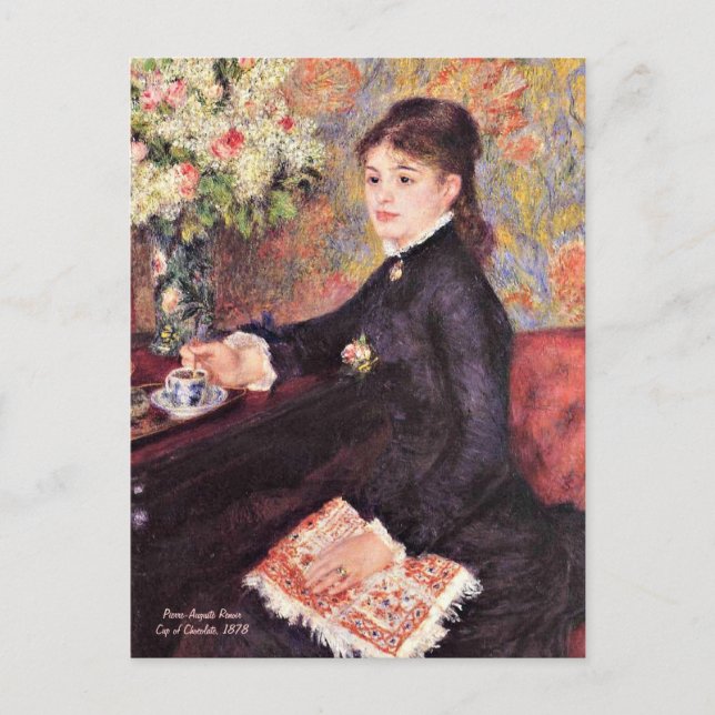 Renoir - Cup of Chocolate, 1878 Postkarte (Vorderseite)