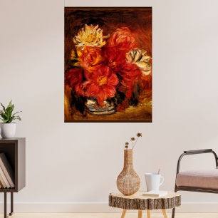 Renoir - Dahlias, Kunstmalerei Poster