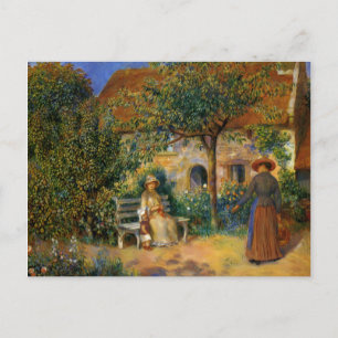 Renoir: Die Aussicht auf den Garten in der Bretagn Postkarte