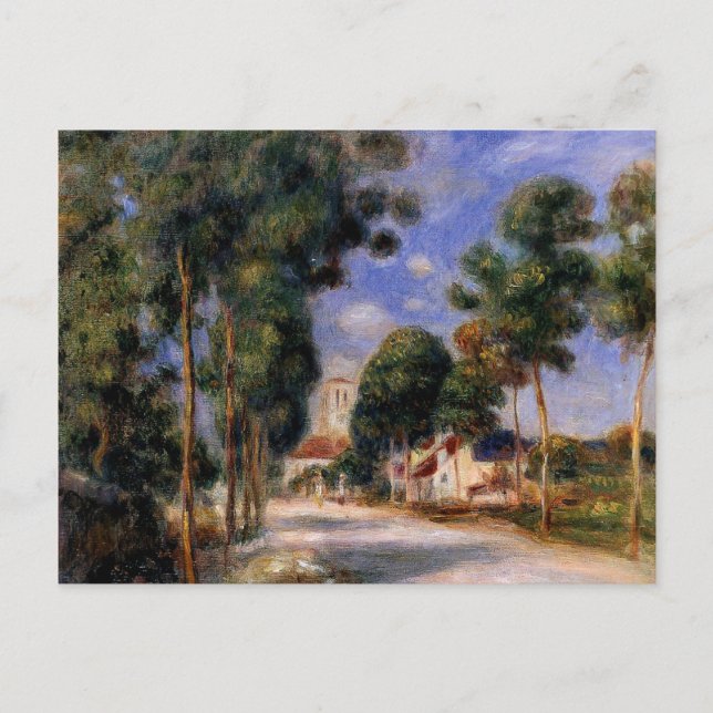 Renoir - Eintritt in das Dorf Essoyes Postkarte (Vorderseite)