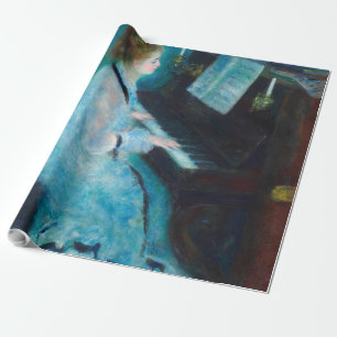 Renoir Frau am Klavier Vintage Impressionismus Geschenkpapier