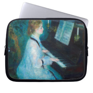 Renoir Frau am Klavier Vintage Impressionismus Laptopschutzhülle