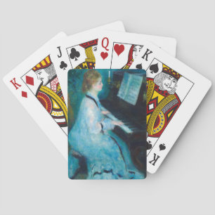 Renoir Frau am Klavier Vintage Impressionismus Spielkarten