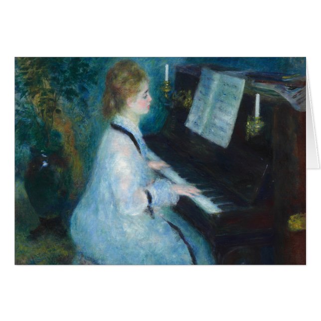 Renoir Frau am Piano Vintage Impressionistin (Vorderseite (Horizontal))