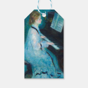 Renoir Frau am Piano Vintage Impressionistin Geschenkanhänger