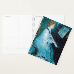 Renoir Frau am Piano Vintage Impressionistin Planer
