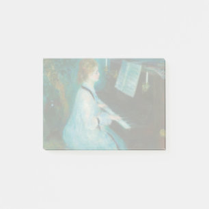 Renoir Frau am Piano Vintage Impressionistin Post-it Klebezettel