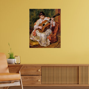 Renoir - Frau, die Gitarre spielt, Poster