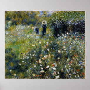 Renoir - Frau mit Sonnenschirm im Garten Poster