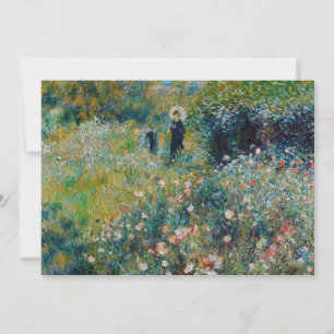 Renoir - Frau mit Sonnenschirm in einem Garten Dankeskarte