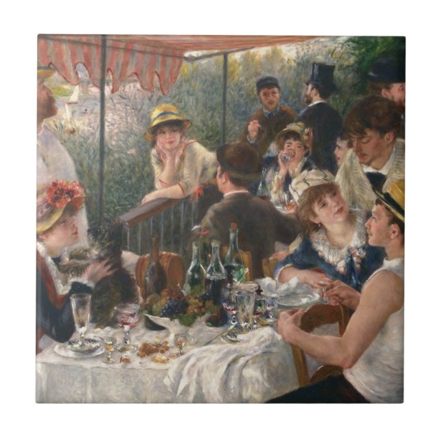 Renoir French Luncheon Boating Party Fliese (Vorderseite)
