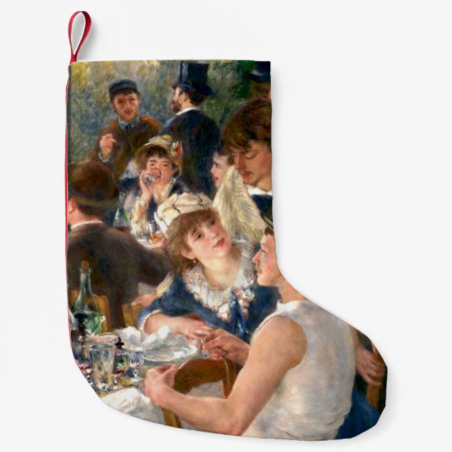 Renoir French Luncheon Boating Party Kleiner Weihnachtsstrumpf (Vorderseite)
