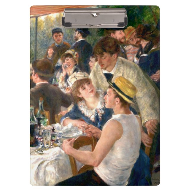 Renoir French Luncheon Boating Party Klemmbrett (Vorderseite)