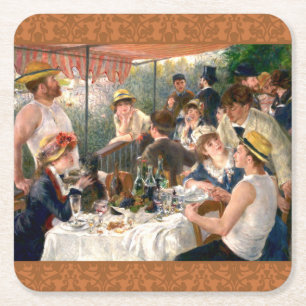 Renoir French Luncheon Boating Party Rechteckiger Pappuntersetzer