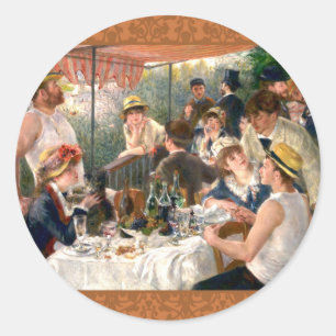 Renoir French Luncheon Boating Party Runder Aufkleber