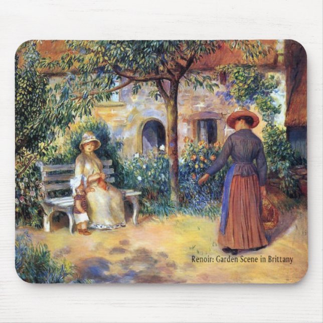 Renoir: Gartenlandschaft in der Bretagne Mousepad (Vorne)