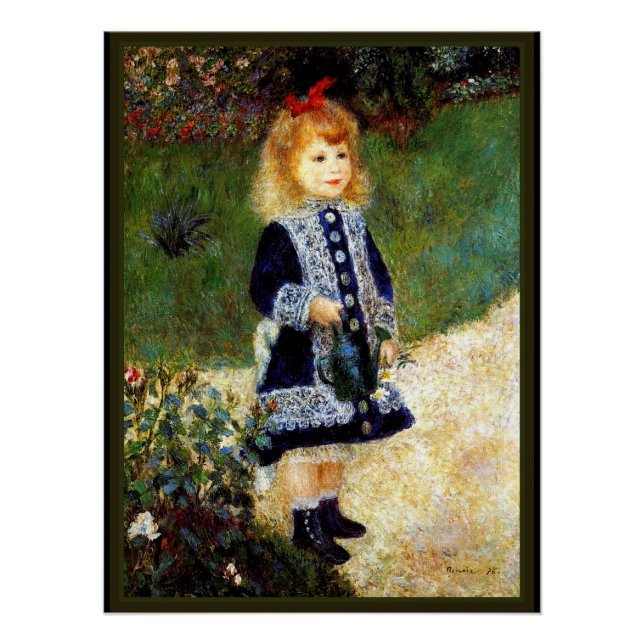 Renoir - Girl mit einer Wasserquelle Poster (Vorderseite)