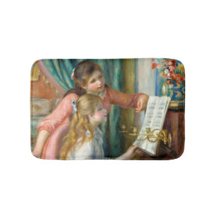 Renoir Girls am Piano Impressionismus Malerei Badematte