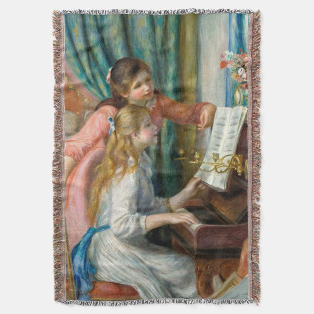 Renoir Girls am Piano Impressionismus Malerei Decke (Vorderseite Vertikal)