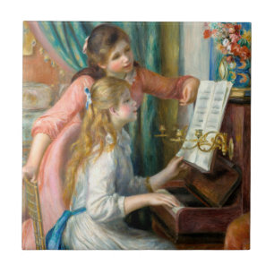 Renoir Girls am Piano Impressionismus Malerei Fliese