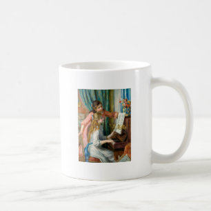 Renoir Girls am Piano Impressionismus Malerei Kaffeetasse