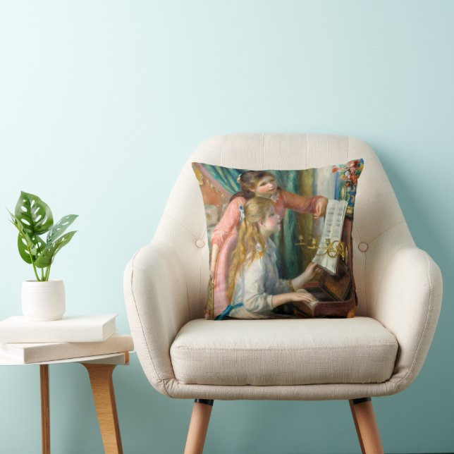 Renoir Girls am Piano Impressionismus Malerei Kissen (Stuhl )