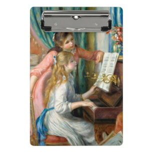 Renoir Girls am Piano Impressionismus Malerei Mini Klemmbrett