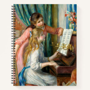 Renoir Girls am Piano Impressionismus Malerei Notizbuch