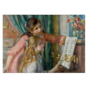 Renoir Girls am Piano Impressionismus Malerei Schneidebrett