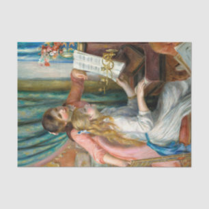 Renoir Girls am Piano Impressionismus Malerei Seidenpapier