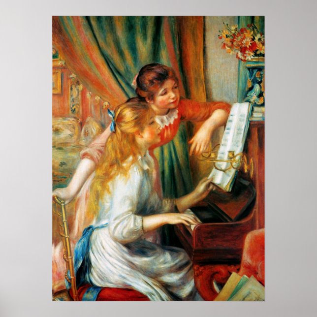 Renoir Girls am Piano Poster (Vorne)