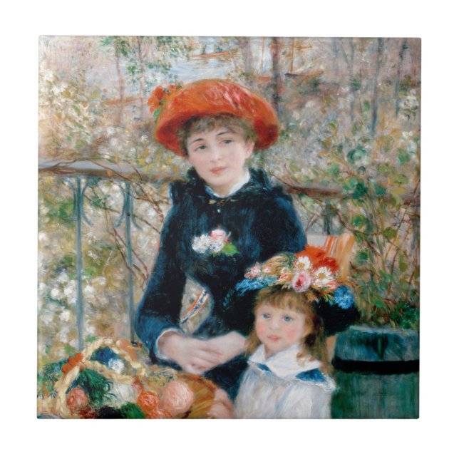 Renoir Impressionist Painting - Zwei Schwestern Fliese (Vorderseite)