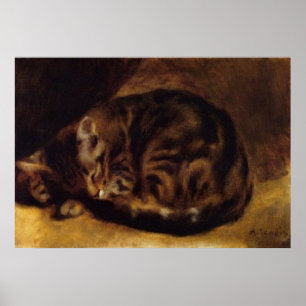 Renoir ist eine schlafende Katze Poster