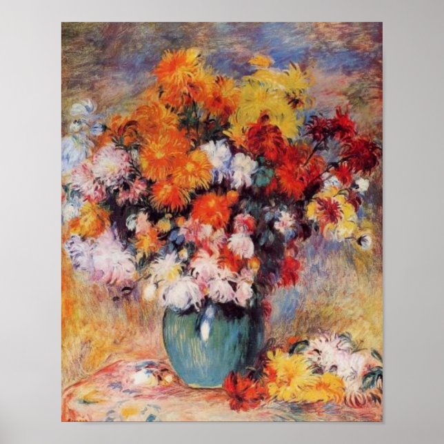 Renoir ist eine Vase aus Tulips und Anemonen Poster (Vorne)