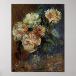 Renoir ist eine Vase der Peonies Poster