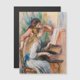 Renoir - Junge Mädchen auf der Piano-Magnetkarte Magnetkarte