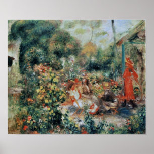 Renoir - Junge Mädchen im Garten 1893 Poster