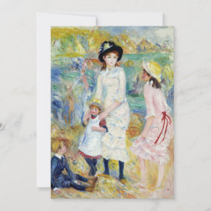 Renoir - Kinder am Meeresufer, Guernsey Einladung