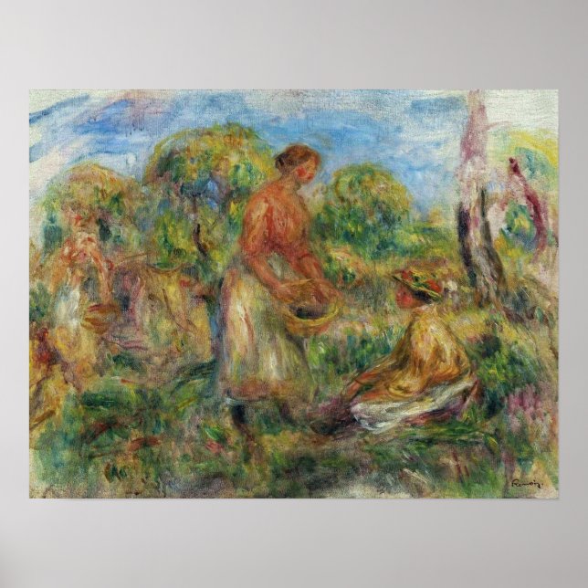 Renoir - Landschaft mit Frauen 1918 Poster (Vorne)