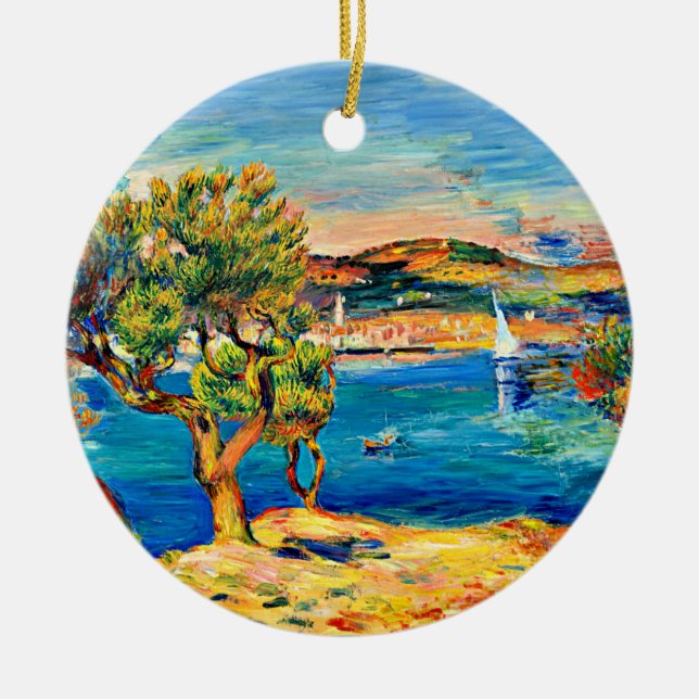 Renoir - L'Estaque, berühmtes Bild, Keramik Ornament (Vorne)