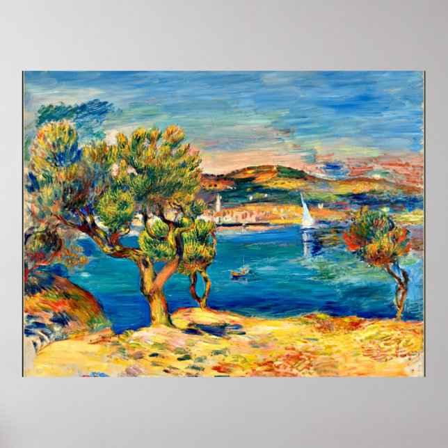 Renoir - L'Estaque, Kunstlandschaftsmalerei Poster (Vorne)