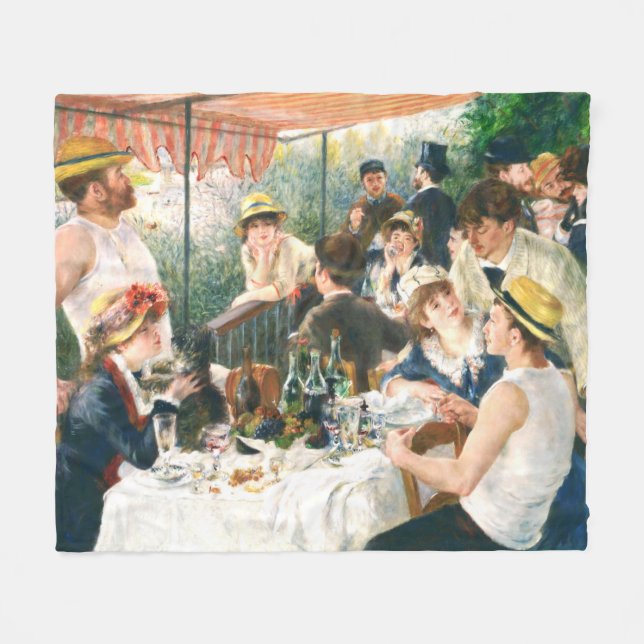 Renoir Luncheon des Party Renoir Fleecedecke (Vorderseite (Horizontal))