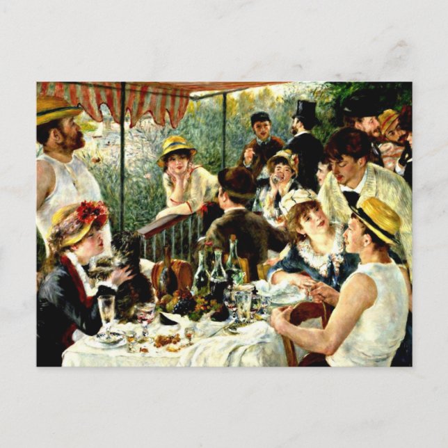 Renoir - Luncheon of the Boating Party-1881 Postkarte (Vorderseite)
